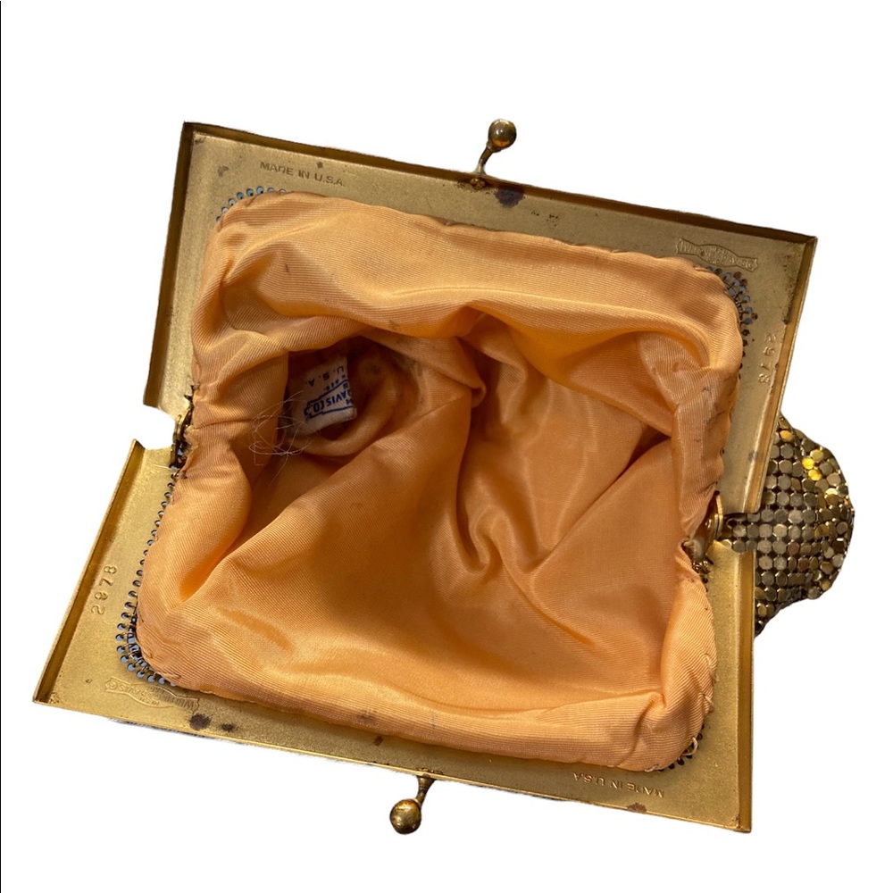 Whiting And Davis Gold Mesh Small Purse - image 8